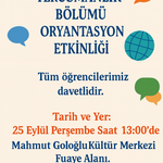 Mütercim ve Tercümanlık Bölümü Oryantasyon Etkinliği